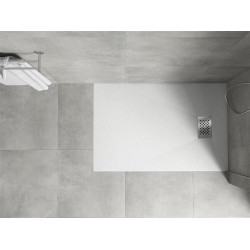 Mexen Hugo   SMC cadita  130 x 90 cm, alb ,  capace inox - 42109013-X
