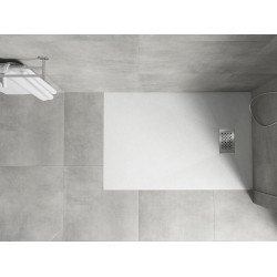 Mexen Hugo   SMC cadita  130 x 90 cm, alb ,  capace inox - 42109013-X