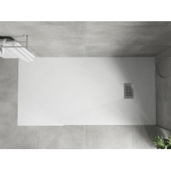 Mexen Hugo   SMC cadita  180 x 90 cm, alb ,  capace inox - 42109018-X