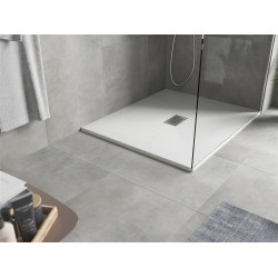 Mexen Hugo   SMC cadita  110 x 100 cm, alb ,  capace inox - 42101011-X