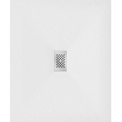 Mexen Hugo   SMC cadita  110 x 100 cm, alb ,  capace inox - 42101011-X