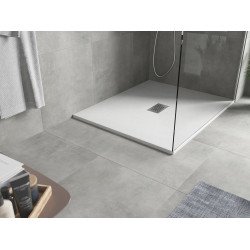 Mexen Hugo   SMC cadita  110 x 100 cm, alb ,  capace inox - 42101011-X