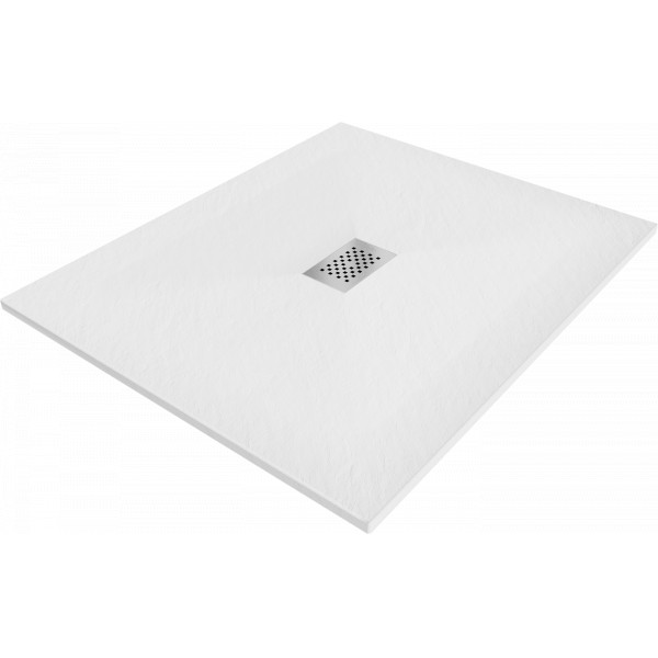 Mexen Hugo   SMC cadita  120 x 100 cm, alb ,  capace inox - 42101012-X