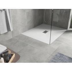 Mexen Hugo   SMC cadita  130 x 100 cm, alb ,  capace inox - 42101013-X