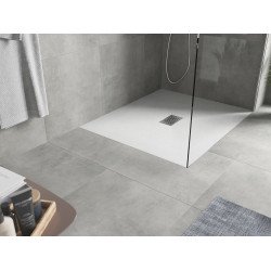 Mexen Hugo   SMC cadita  130 x 100 cm, alb ,  capace inox - 42101013-X