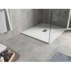 Mexen Hugo   SMC cadita  130 x 100 cm, alb ,  capace inox - 42101013-X