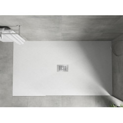 Mexen Hugo   SMC cadita  150 x 100 cm, alb ,  capace inox - 42101015-X
