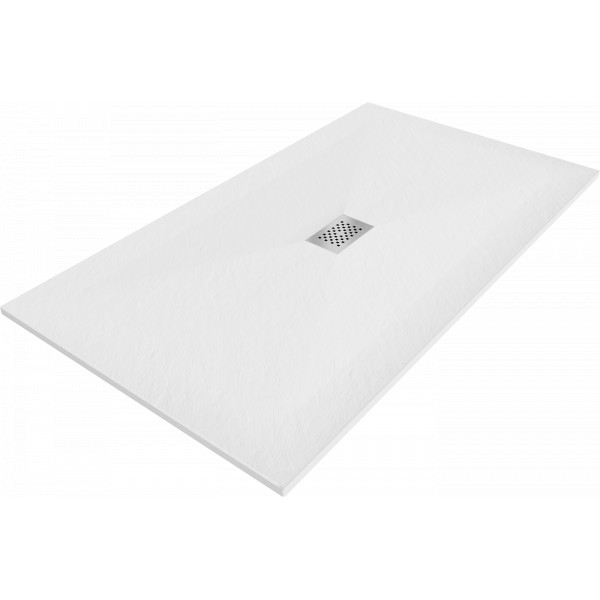 Mexen Hugo   SMC cadita  160 x 100 cm, alb ,  capace inox - 42101016-X