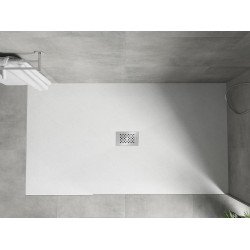 Mexen Hugo   SMC cadita  160 x 100 cm, alb ,  capace inox - 42101016-X
