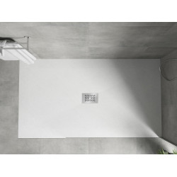 Mexen Hugo   SMC cadita  180 x 100 cm, alb ,  capace inox - 42101018-X