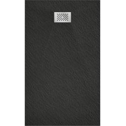 Mexen Hugo   SMC cadita  150 x 90 cm,  negru ,  capace inox - 42709015-X