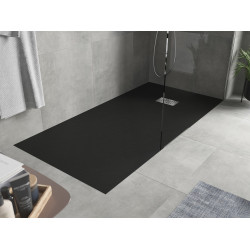 Mexen Hugo   SMC cadita  170 x 90 cm,  negru ,  capace inox - 42709017-X