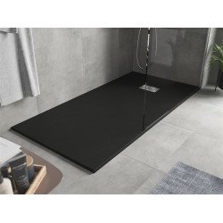 Mexen Hugo   SMC cadita  170 x 90 cm,  negru ,  capace inox - 42709017-X