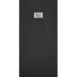 Mexen Hugo   SMC cadita  180 x 90 cm,  negru ,  capace inox - 42709018-X
