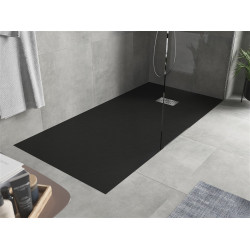 Mexen Hugo   SMC cadita  180 x 90 cm,  negru ,  capace inox - 42709018-X