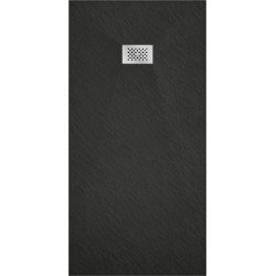 Mexen Hugo   SMC cadita  180 x 90 cm,  negru ,  capace inox - 42709018-X