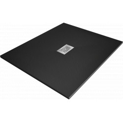 Mexen Hugo   SMC cadita  110 x 100 cm,  negru ,  capace inox - 42701011-X Cadita dus 0 Mexen
