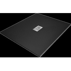 Mexen Hugo   SMC cadita  120 x 100 cm,  negru ,  capace inox - 42701012-X