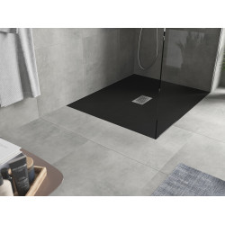 Mexen Hugo   SMC cadita  120 x 100 cm,  negru ,  capace inox - 42701012-X