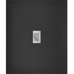 Mexen Hugo   SMC cadita  120 x 100 cm,  negru ,  capace inox - 42701012-X