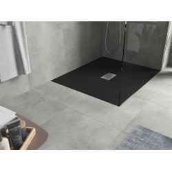 Mexen Hugo   SMC cadita  130 x 100 cm,  negru ,  capace inox - 42701013-X