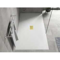 Mexen Hugo   SMC cadita  200 x 100 cm, alb ,  capace auriu - 42101020-G
