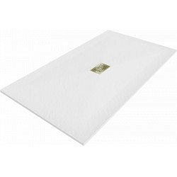 Mexen Hugo   SMC cadita  200 x 100 cm, alb ,  capace auriu - 42101020-G Cadita dus 0 Mexen