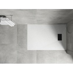 Mexen Hugo   SMC cadita  100 x 80 cm, alb ,  capace negru - 42108010-B