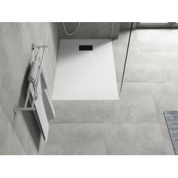 Mexen Hugo   SMC cadita  130 x 80 cm, alb ,  capace negru - 42108013-B