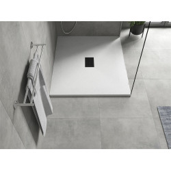 Mexen Hugo   SMC cadita  120 x 100 cm, alb ,  capace negru - 42101012-B