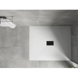 Mexen Hugo   SMC cadita  120 x 100 cm, alb ,  capace negru - 42101012-B