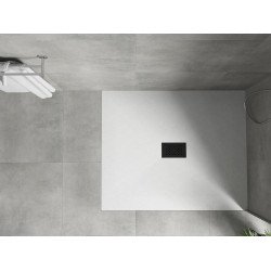Mexen Hugo   SMC cadita  130 x 100 cm, alb ,  capace negru - 42101013-B