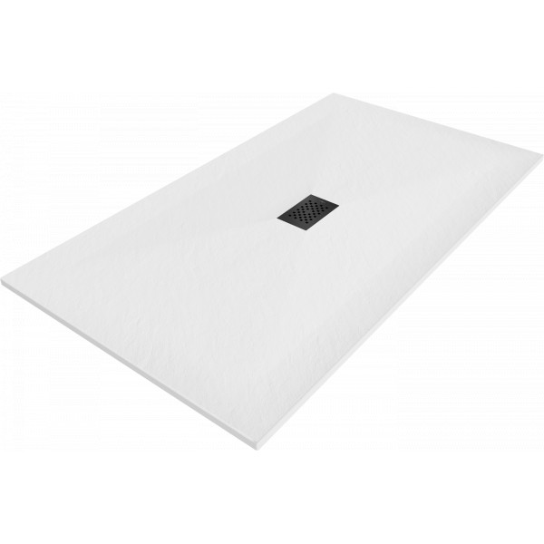 Mexen Hugo   SMC cadita  180 x 100 cm, alb ,  capace negru - 42101018-B