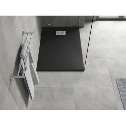Mexen Hugo   SMC cadita  90 x 70 cm,  negru ,  capace inox - 42707090-X