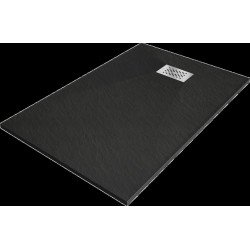 Mexen Hugo   SMC cadita  120 x 70 cm,  negru ,  capace inox - 42707012-X