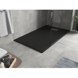 Mexen Hugo   SMC cadita  140 x 70 cm,  negru ,  capace inox - 42707014-X