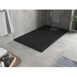 Mexen Hugo   SMC cadita  140 x 70 cm,  negru ,  capace inox - 42707014-X