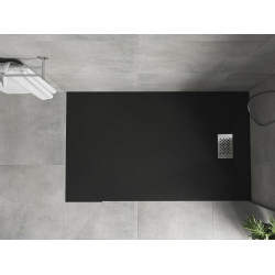 Mexen Hugo   SMC cadita  160 x 70 cm,  negru ,  capace inox - 42707016-X
