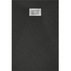 Mexen Hugo   SMC cadita  100 x 80 cm,  negru ,  capace inox - 42708010-X