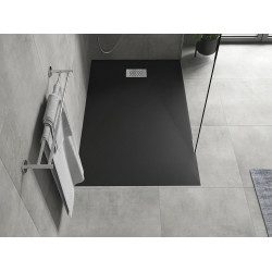 Mexen Hugo   SMC cadita  140 x 80 cm,  negru ,  capace inox - 42708014-X