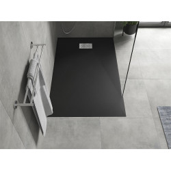 Mexen Hugo   SMC cadita  140 x 80 cm,  negru ,  capace inox - 42708014-X