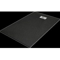 Mexen Hugo   SMC cadita  150 x 80 cm,  negru ,  capace inox - 42708015-X