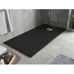 Mexen Hugo   SMC cadita  170 x 80 cm,  negru ,  capace inox - 42708017-X