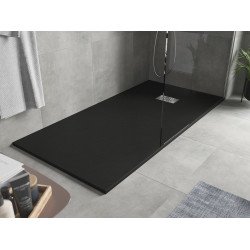 Mexen Hugo   SMC cadita  170 x 80 cm,  negru ,  capace inox - 42708017-X