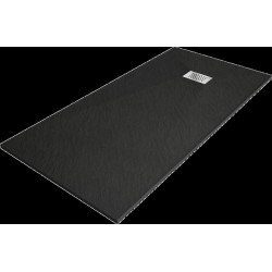 Mexen Hugo   SMC cadita  180 x 80 cm,  negru ,  capace inox - 42708018-X