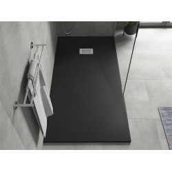 Mexen Hugo   SMC cadita  180 x 80 cm,  negru ,  capace inox - 42708018-X