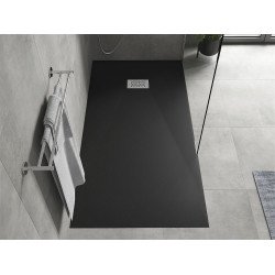Mexen Hugo   SMC cadita  180 x 80 cm,  negru ,  capace inox - 42708018-X