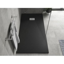 Mexen Hugo   SMC cadita  180 x 80 cm,  negru ,  capace inox - 42708018-X