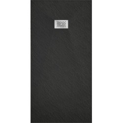 Mexen Hugo   SMC cadita  180 x 80 cm,  negru ,  capace inox - 42708018-X