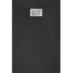 Mexen Hugo   SMC cadita  120 x 90 cm,  negru ,  capace inox - 42709012-X